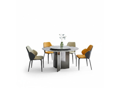Table ronde grise Tables de salle à manger Table de cuisine Tables en bois de luxe Table