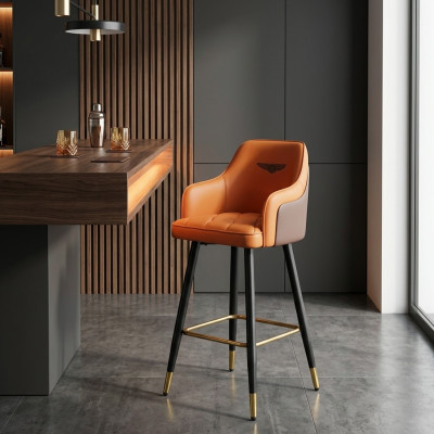 Chaise de bar orange design Un Fauteuil Lounge 1 place Moderne Nouveau