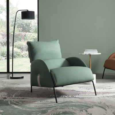 Designer Green Sessel Moderner Einzelsitzer-Sessel 1-Sitzer-Loungesessel