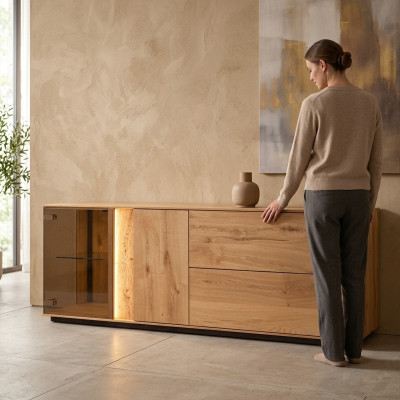 Meuble de télévision en bois - Buffet pour le salon - Armoire TV - Meuble télévision bas - Nouveaux meubles