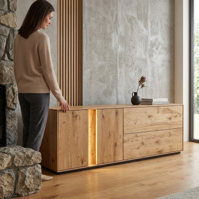 Moderne Wohnzimmer-TV-Schrank Luxuriöses LED-Sideboard Lowboard-TV-Schrank