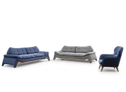 Ensemble de canapés de salon moderne 3+3 places avec fauteuil rembourré - Ensemble de canapés