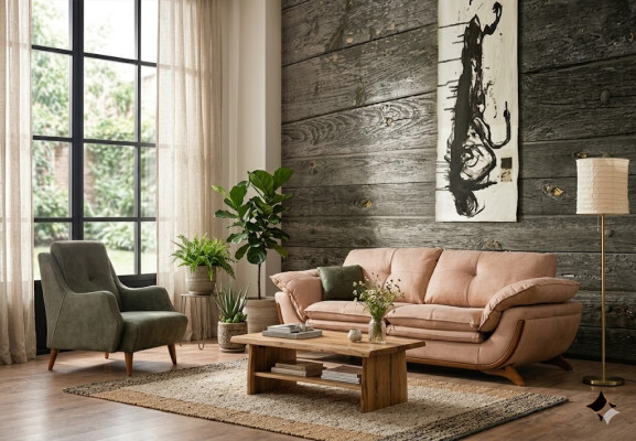 Rembourrage Salon Suite Designer Trois Places Luxe Fauteuil en Textile 2 Pièces
