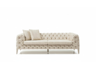 Salon Canapé de luxe blanc design quatre places Canapé rembourré quatre places