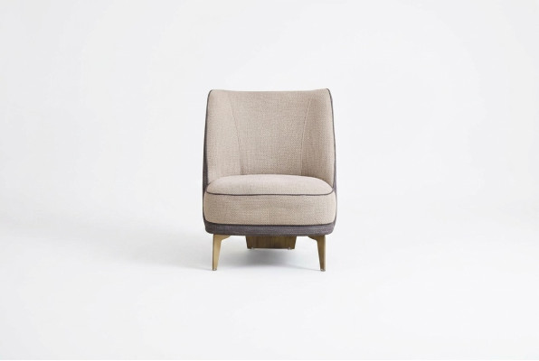 Fauteuil gris-beige Design Fauteuil 1 place Salon 1 place neuf