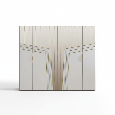 Armoire blanche moderne en bois Armoire de chambre Meubles de luxe nouveaux
