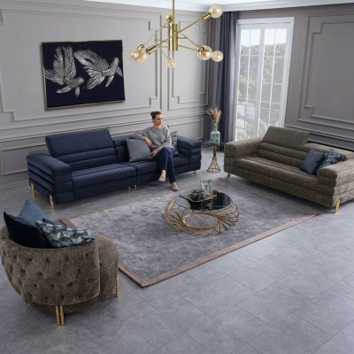 Set de salon Ensemble de canapé 431 places Design de meubles de luxe Mobilier rembourré