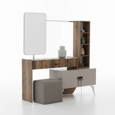 Moderne chambre bois coiffeuse avec miroir Designer Mobilier de luxe