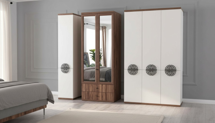 Armoire de chambre blanche Mobilier en bois Armoire moderne de designer