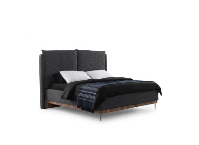 Chambre grise Lit Designer Mobilier de Luxe Lits Rembourrés Cadre en Bois