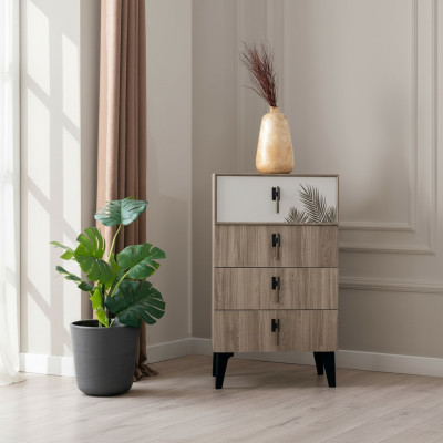 Chambre Meubles Marron Clair Grande Commode Designer 4x Porte Commode