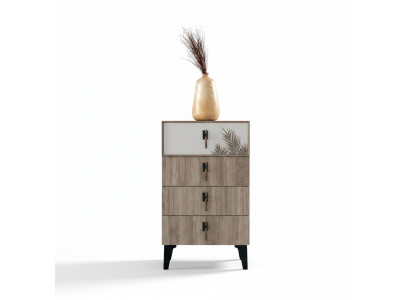 Chambre Meubles Marron Clair Grande Commode Designer 4x Porte Commode
