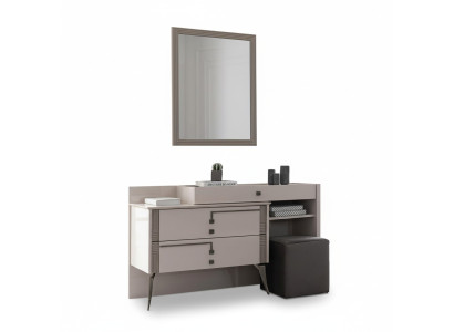 Chambre Grise Ameublement Designer Textile Lit 2x Tables de chevet en bois