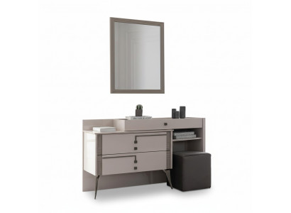 Chambre Grise Ameublement Designer Textile Lit 2x Tables de chevet en bois