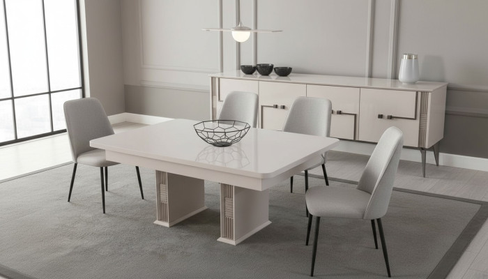Table basse blanche Salon Tables en bois Meubles de luxe Tables de designer