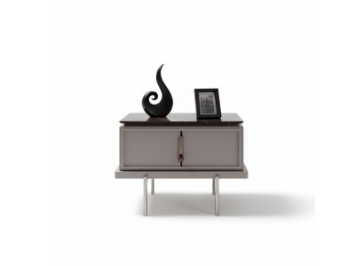 Table de chevet marron Chambre élégante Meuble en bois Meuble design nouveau