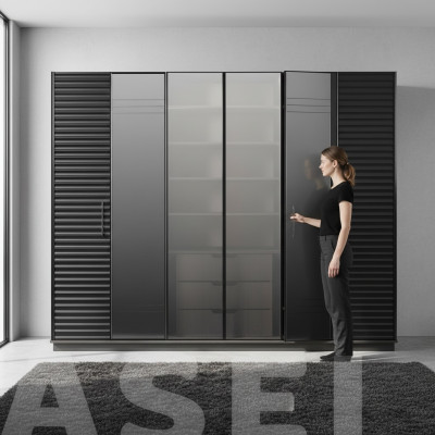 Armoire noire Armoires de luxe Armoire de chambre Mobilier en bois