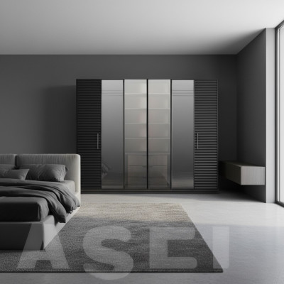 Armoire noire Armoires de luxe Armoire de chambre Mobilier en bois
