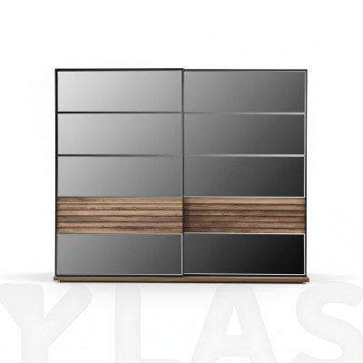 Armoire noire Mobilier de chambre moderne Armoire en bois