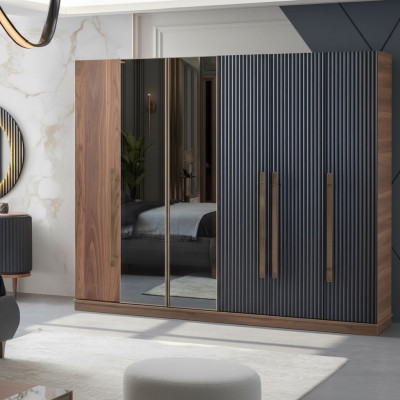 Armoire brune de designer de luxe en bois meuble armoire.
