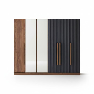Armoire brune de designer de luxe en bois meuble armoire.