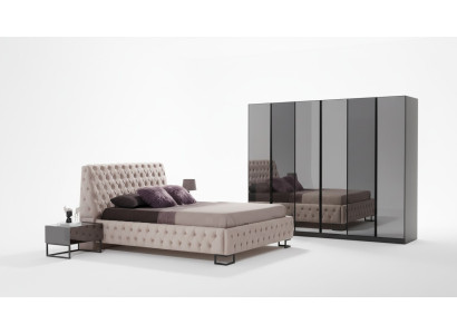 Ensemble de chambre luxueux Meubles design Lit de luxe Armoire en bois