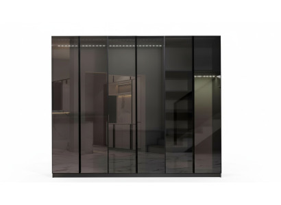 Armoires de chambre modernes en gris, mobilier de concepteur