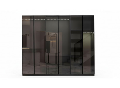 Armoires de chambre modernes en gris, mobilier de concepteur