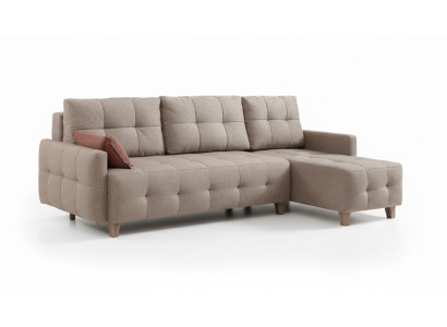 Canapé d'angle beige Rembourrage Paysage vivant Canapés en tissu Suite en forme de L nouveau