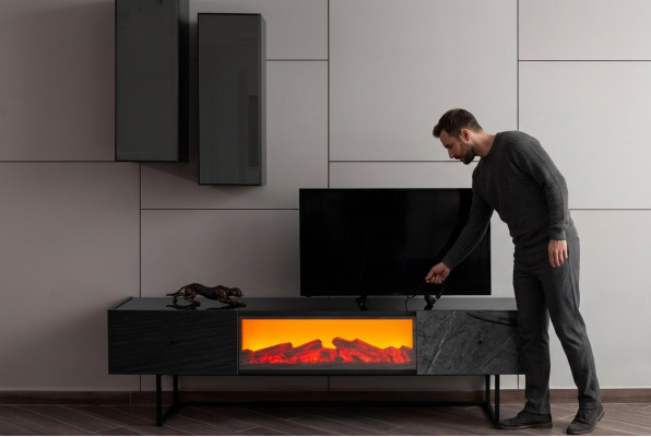 Ensemble de salon moderne, luxueuse armoire TV avec 2 armoires murales, 3 pièces.