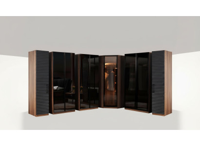 Mobilier de chambre Armoire d'angle moderne en bois luxueux