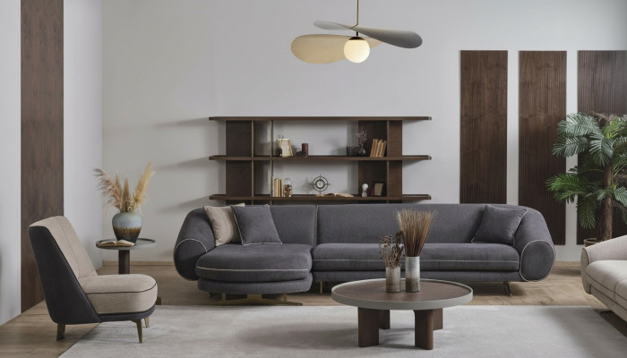 Grand paysage vivant Table basse design Table d'appoint élégante 4 pièces