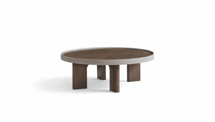 Salon marron table basse ronde design table en bois ronde nouvelles tables