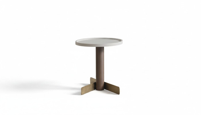 Table d'appoint Salon Mobilier Designer Brun Elégant Table en bois