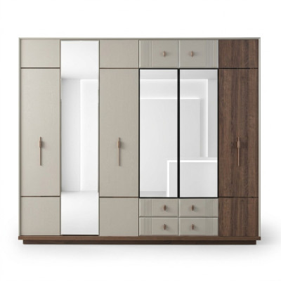 Grand Armoire Blanche Élégante Chambre en Bois Armoires de Luxe