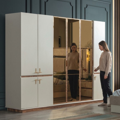 Armoire blanche moderne Armoires de chambre en bois de luxe