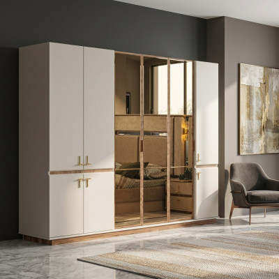Armoire blanche moderne Armoires de chambre en bois de luxe