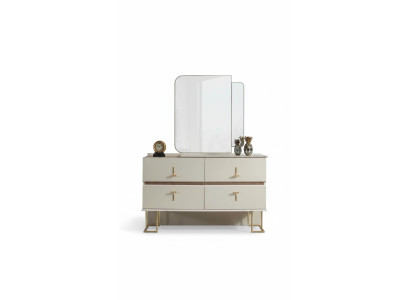 Ensemble de chambre Commode élégante Miroir Moderne Mobilier de luxe neuf 2 pièces