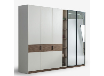 Armoire de chambre blanche Armoire moderne de luxe avec portes coulissantes