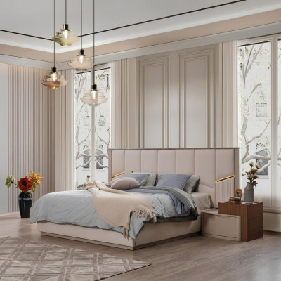 lit double exclusif lits rembourrés Chambre Mobilier Moderne