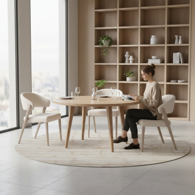 Salle à manger Chaise Blanche Chaise à Dossier Designer Salle à manger Chaises en bois neuves