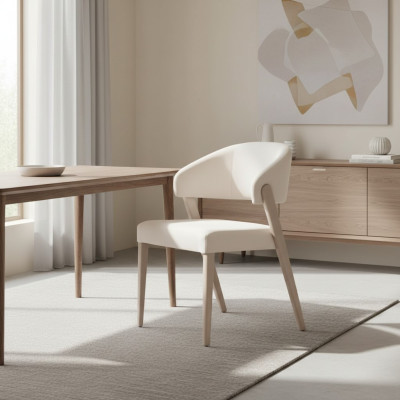 Salle à manger Chaise Blanche Chaise à Dossier Designer Salle à manger Chaises en bois neuves