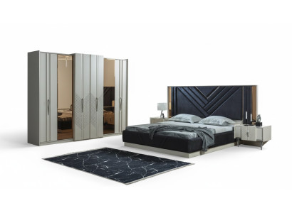 Chambre Lits Designer Armoire en bois Tables de chevet Suite