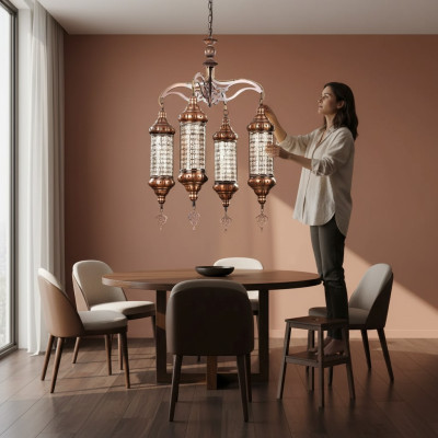 Lampe de plafond Lampe suspendue moderne Lustre de luxe plafonnier