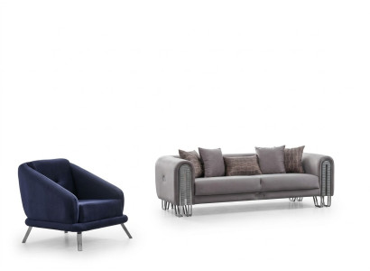 Ensemble de meubles de design pour le salon Ensemble de canapés 3+1 Ensemble de mobilier Canapé Rembourrage Suite