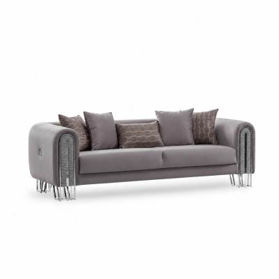 Canapé en tissu de luxe pour le salon à trois places de 240 cm de largeur