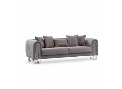 Canapé en tissu de luxe pour le salon à trois places de 240 cm de largeur