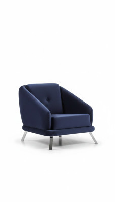 Fauteuil Salon de luxe Design moderne Meuble en textile Siège de luxe Bleu