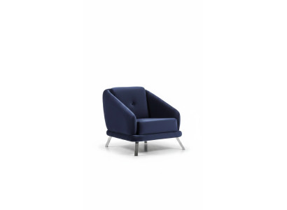 Fauteuil Salon de luxe Design moderne Meuble en textile Siège de luxe Bleu