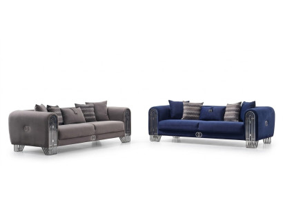 Ensemble complet 2 pièces Tissu d'ameublement de luxe pour canapé 3+3 places nouveau